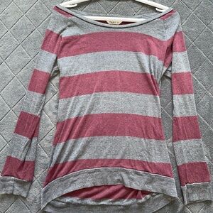 TNA Off-Shoulder Striped Top